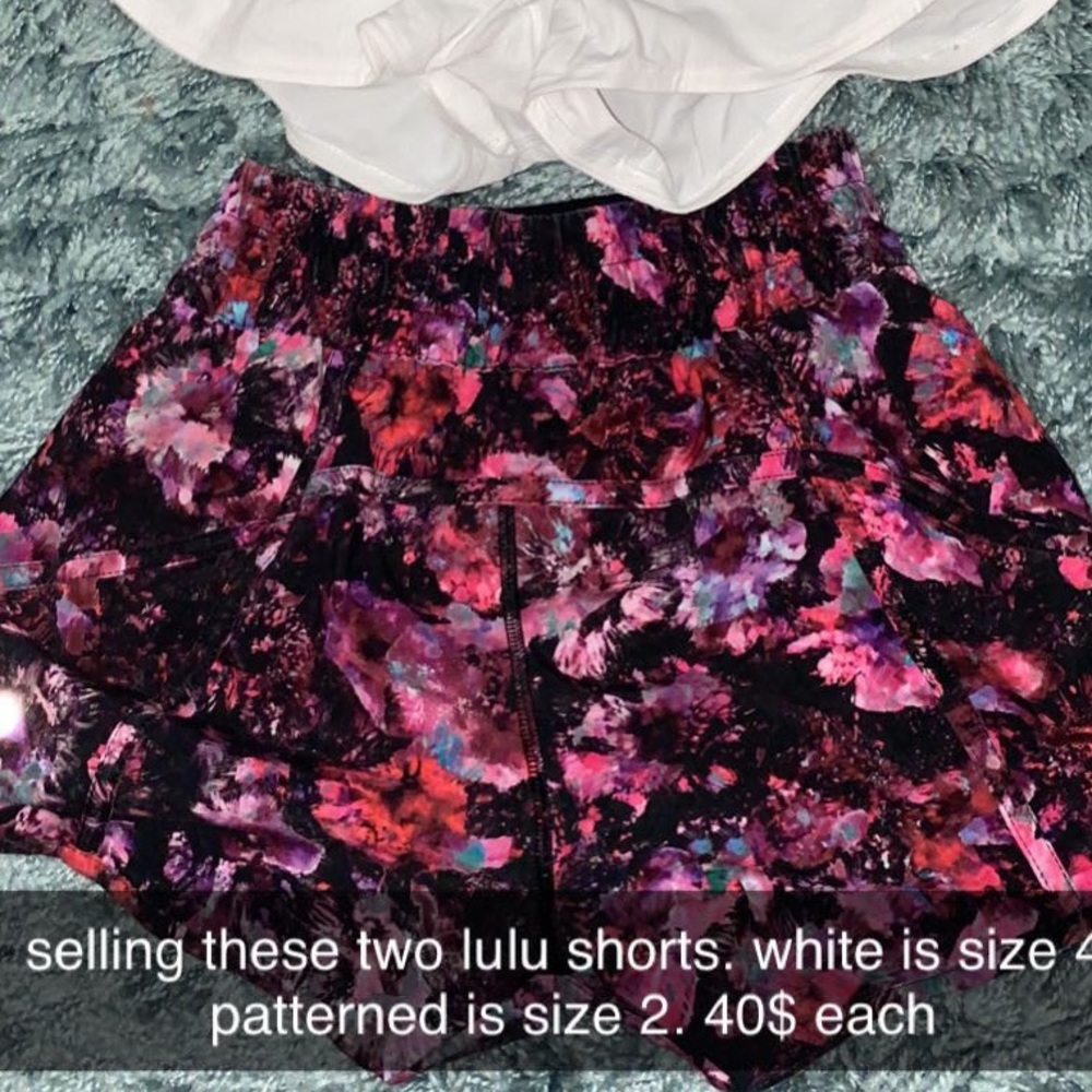 lululemon shorts size 2 length 4